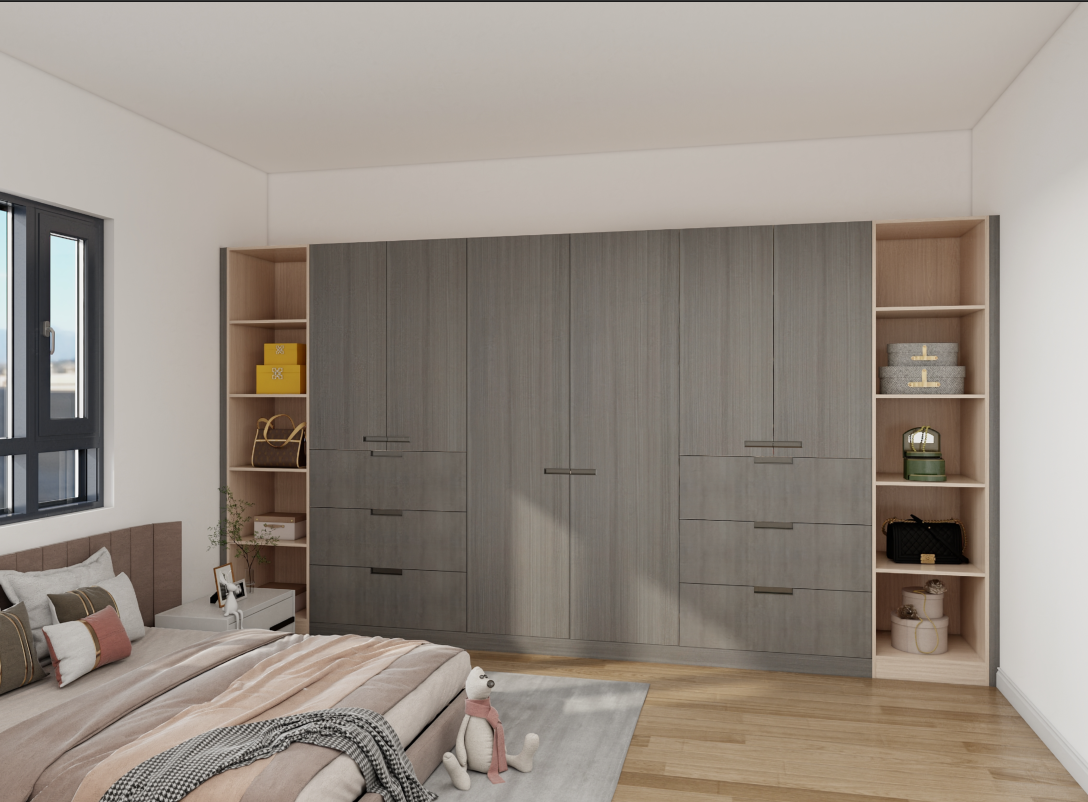 Modern House Bedroom 2 Cabinets-GF01